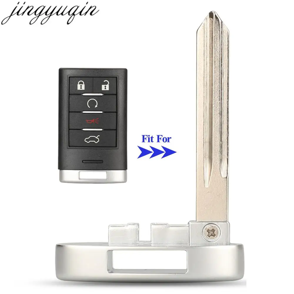 Jingyuqin 1pcs/lot Uncut Blade For Cadillac SRX CTS XTS DTS 2010 2011 2012 2013 2014 Smart Remote Car Key Fob Blank