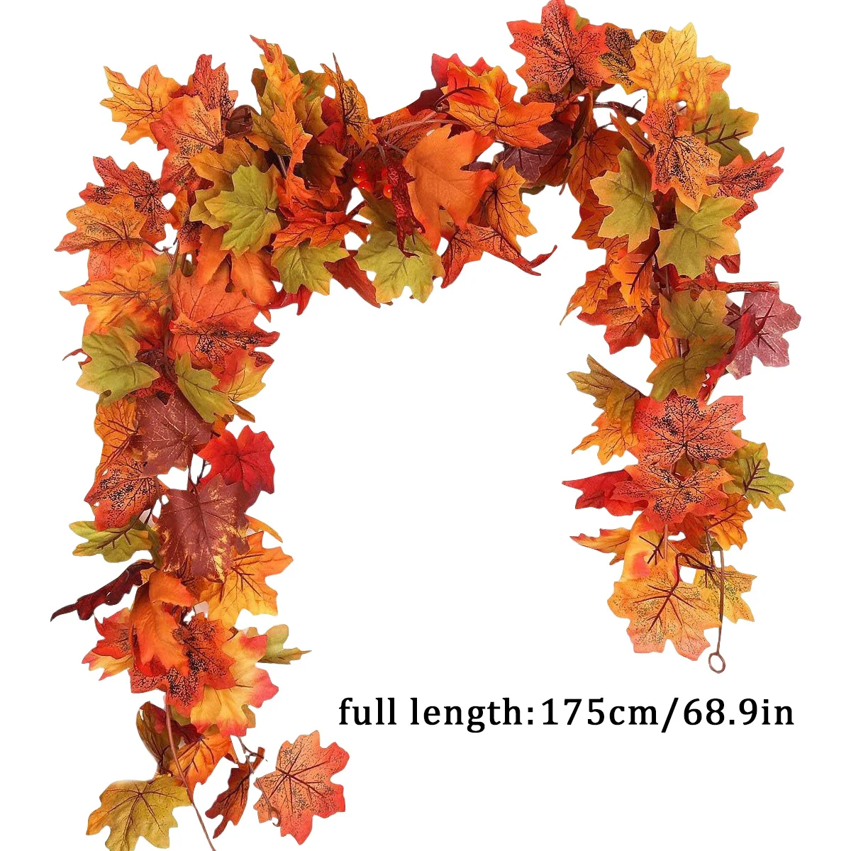 175cm Artificial Fall Maple Leaf Garland Fake Plants Autumn Decor Leaves Vine For Thanksgiving Halloween Christmas Wedding Decor