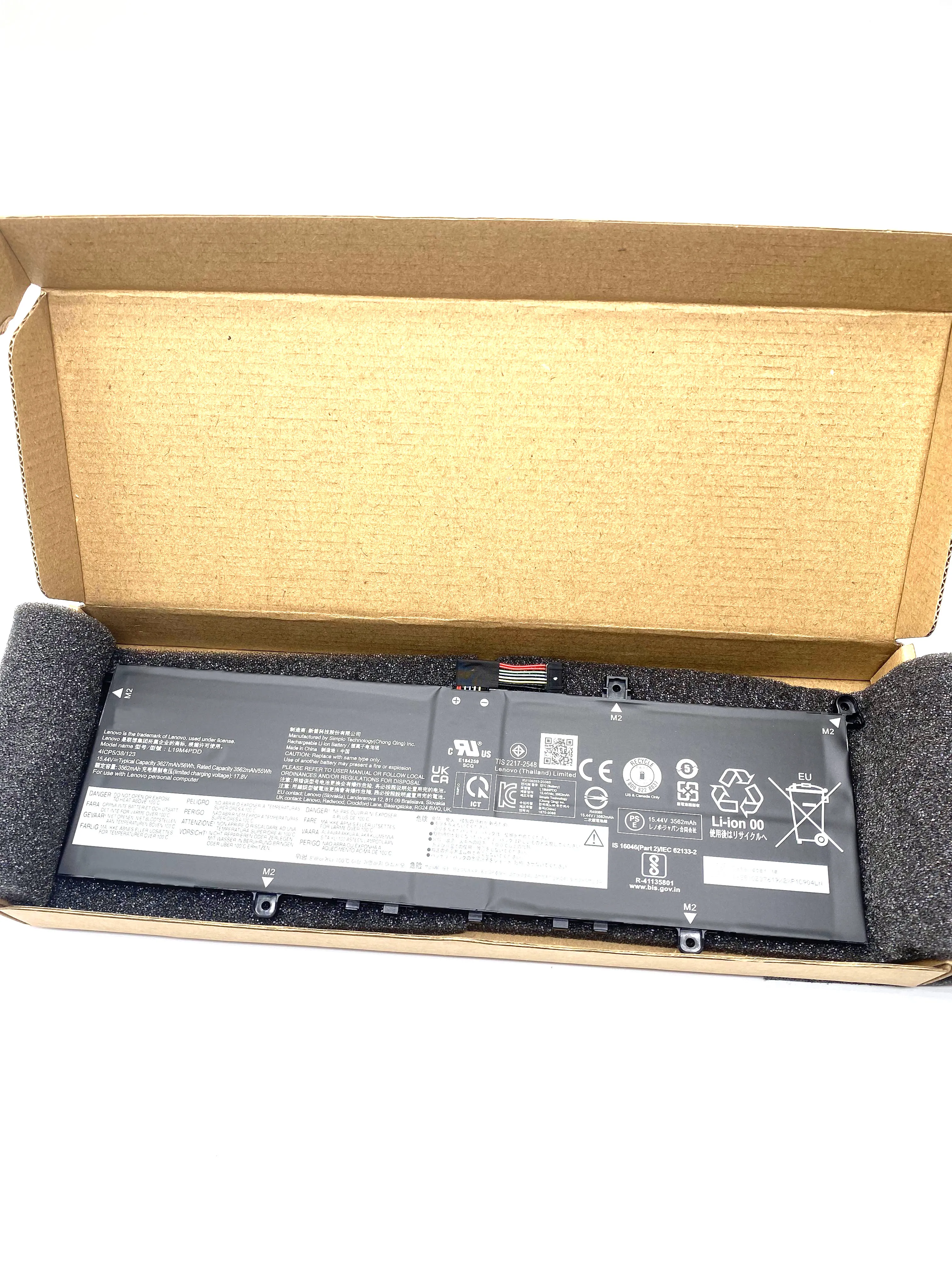 Imagem -06 - Bateria Original do Portátil para Lenovo Lenovo Thinkbook 13s 14s g2 Itl 5b10z37621 Sb10z37619 5b10z37617 5b10z37618 L19c4pdd L19m4pdd Novo