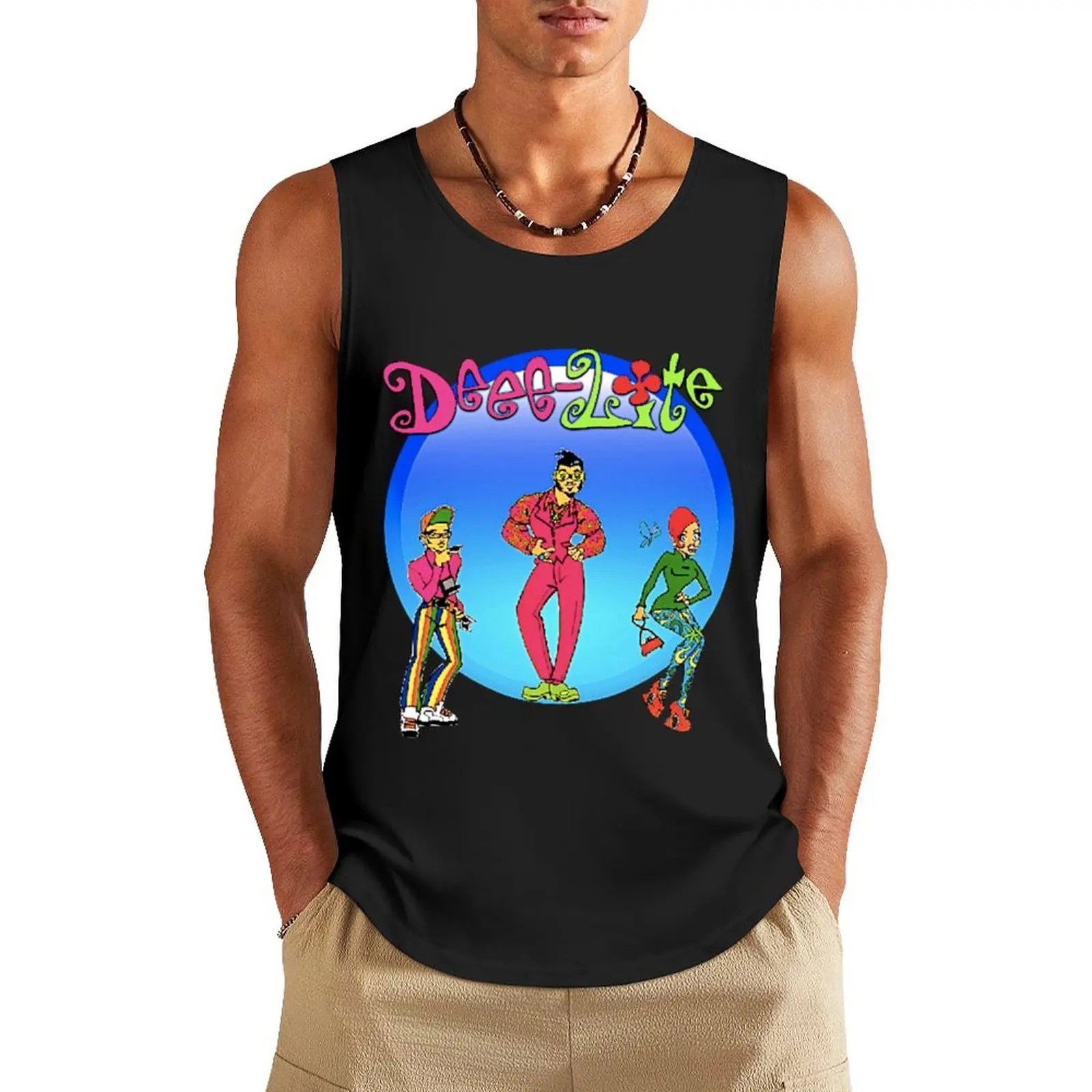 DEEE-LITE ANIMATION BALL Tank Top sports suits Male vest sexy clothes men