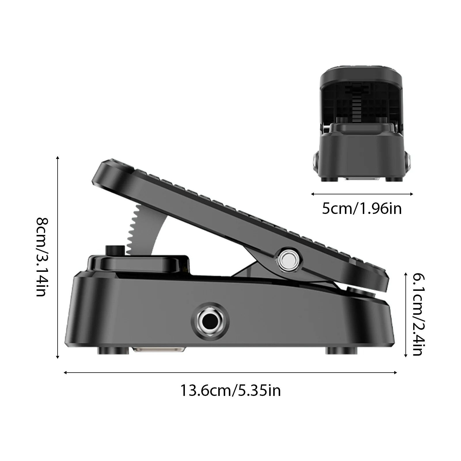 دواسة تأثير الجيتار التعبيرية بالحجم 2 في 1 تحكم مزدوج عازلة صامتة هيكل معدني واجهة ستيريو لا يتطلب طاقة #6