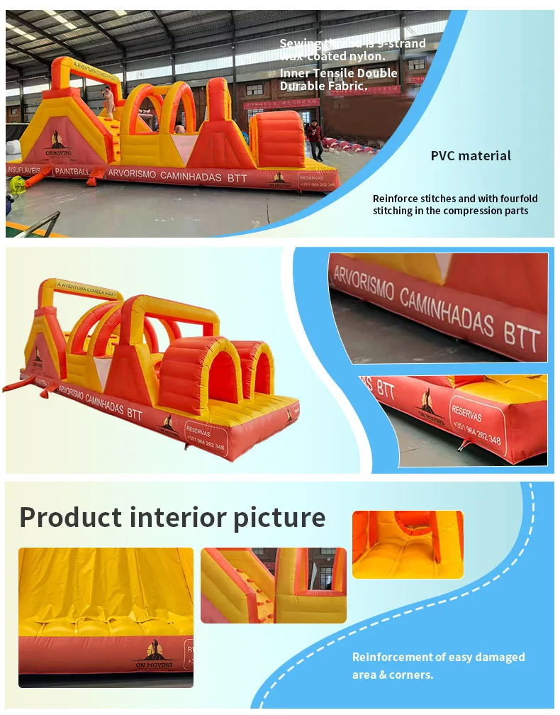 Orange Bouncy Castle For Children  custom Bounce House Obstacle Course Inflatables Bounce House Pastels Jump Bouncy Castles