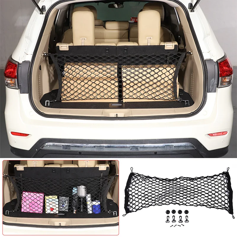 

For 2013-18 Nissan Pathfinder car trunk double-layer vertical gear net pocket storage bag car interior modification accessories