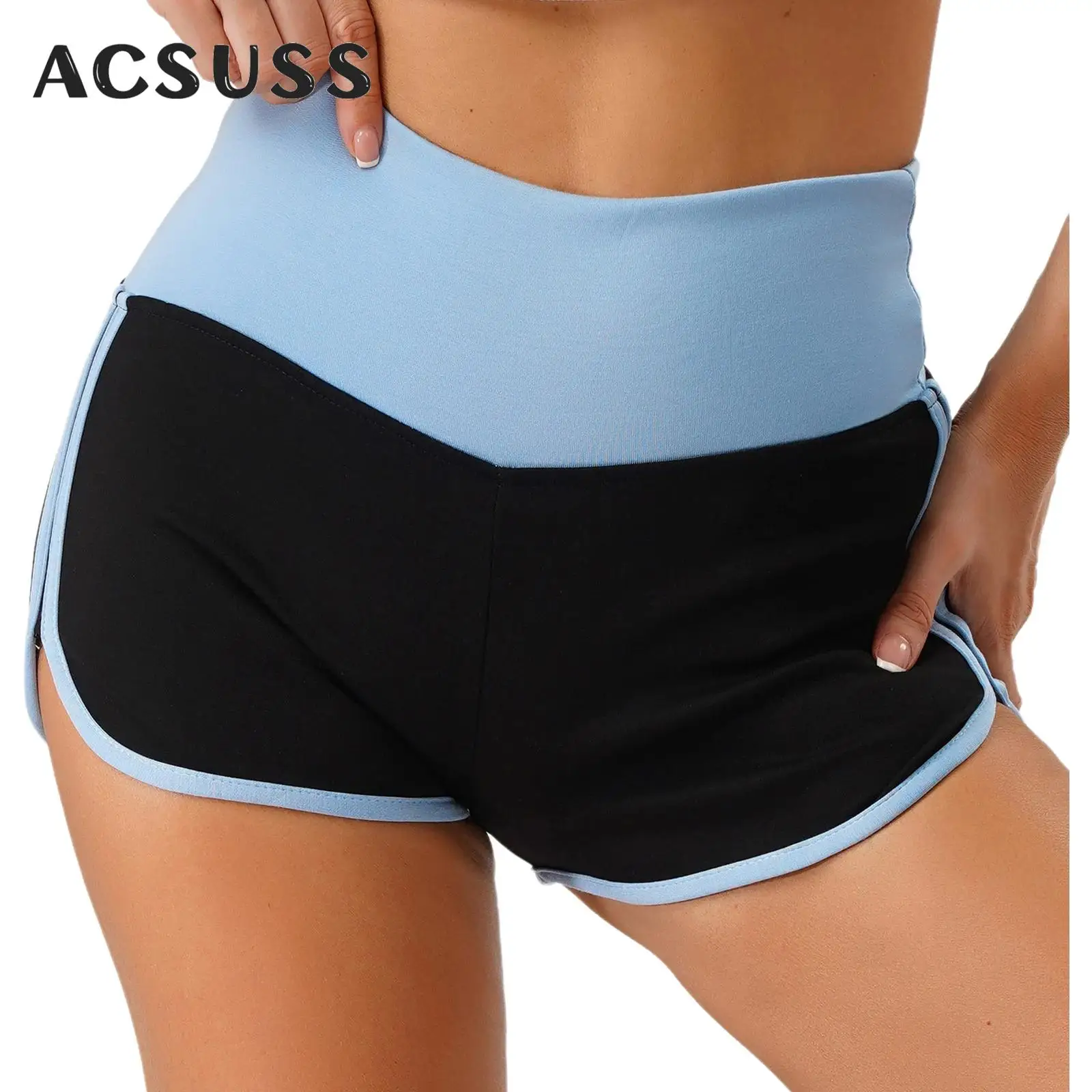 

Женские спортивные шорты для йоги, эластичные шорты с высокой талией, цветные шорты, леггинсы, женские леггинсы для тренировок в тренажерном зале, фитнеса, бега, велоспорта, активная одежда