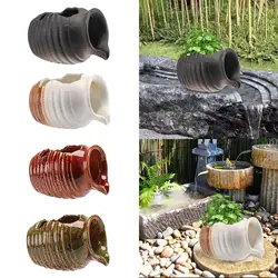 Circulating Water Clay Pot Ceramics Decorative Waterfall Landscape Fountain Accessory Hydroponic Vase Plant Flower Pots