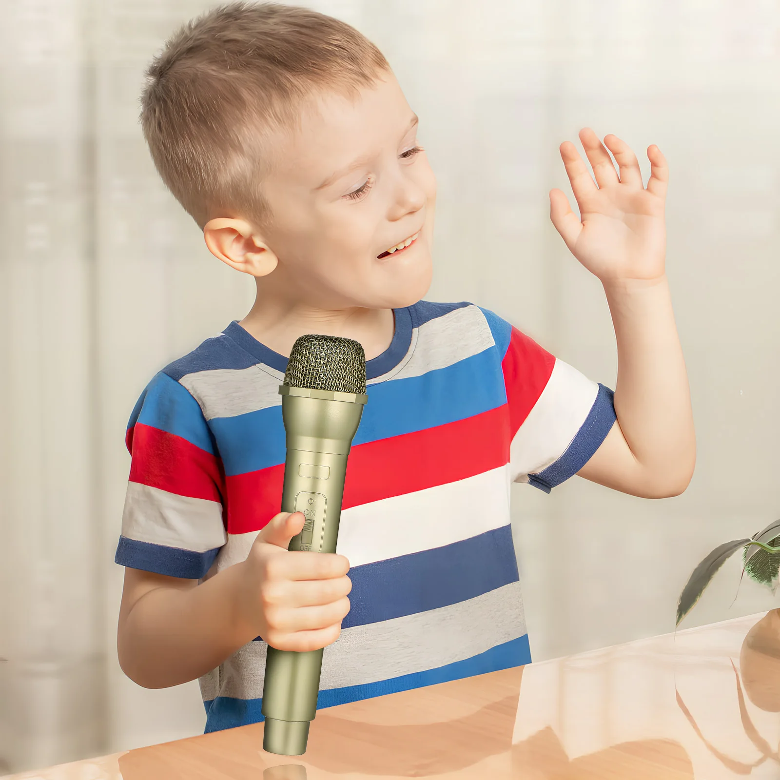 

4 pcs Children's Microphone Toy Microphone Prop Toy Instruments Plastic Kids Play Microphones Lightweight Safe Simulation