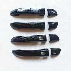 For Isuzu D Max Dmax RG 2020 MU X Mux RJ 2021 2022 2023 2024 Accessories Door Handle Cover Trim Plastic Imitation Carbon Fiber