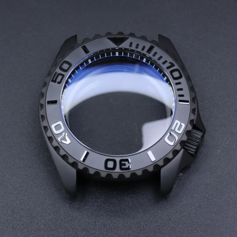Wildfire 42mm Skx007 Watch Case Steel Black Matte Waterproof With Sapphire Crystal For Nh35 Nh36 Movement 28.5mm Dial Mods