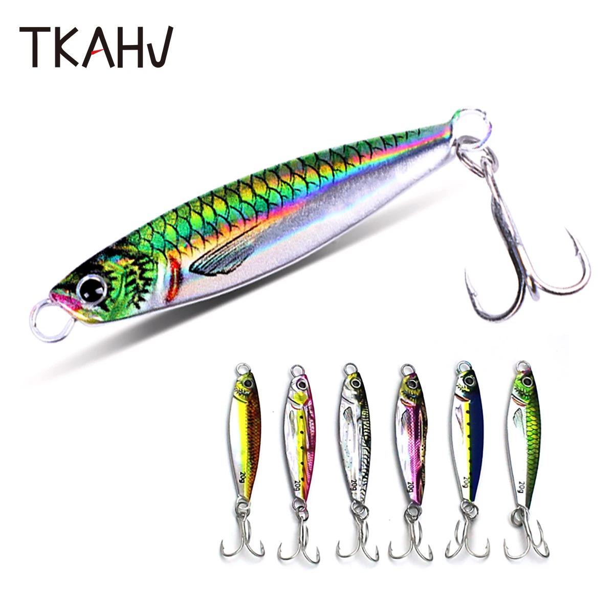 

TKAHV 7g - 30g 3D Print Cast Metal Spoon Fishing Lure Jig Long Shot Bass Saltwater Artificial Bait Deep Sea Tuna Wobblers Tackle