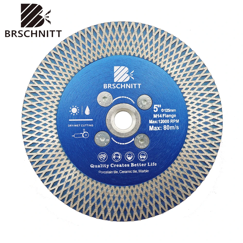 

BRSCHNITT 1pc Diamond Saw Blade X Mesh 4/4.5/5 Cutting Disc Grinding Sanding discs Blade For Ceramic Tile Porcelain 58 11 Thread