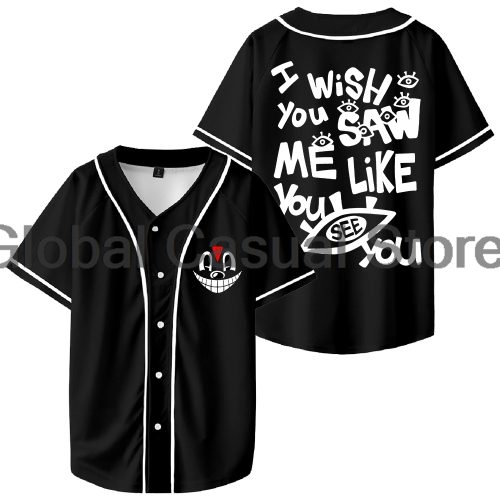 Lil Darkie I Wish Merch Baseball Jersey 2024 World Tour Short Sleeve Shirts Women Men Streetwear Tee Fashion Clothes