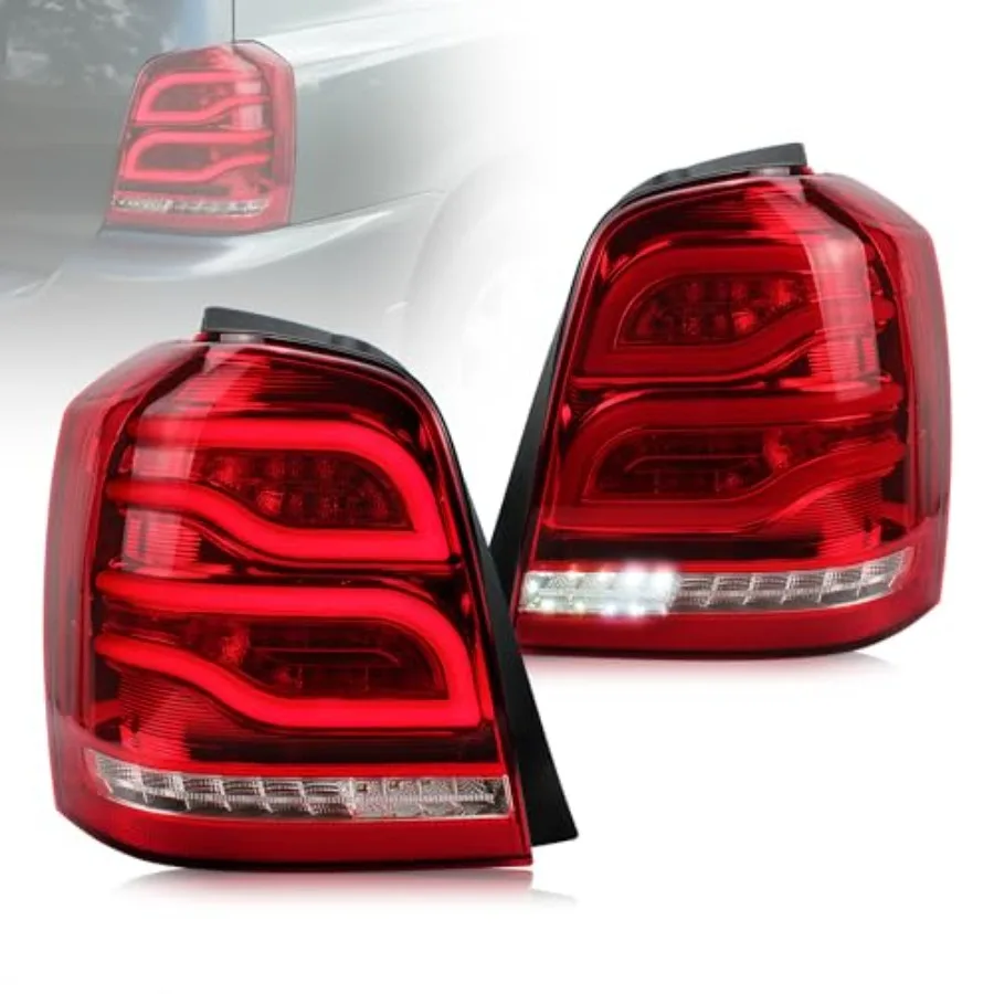 

VLAND LED Red Tail Lights Compatible for 2001-2007 Highlander with Reverse Running Brake Turning Function Rear Lamps Driver Si