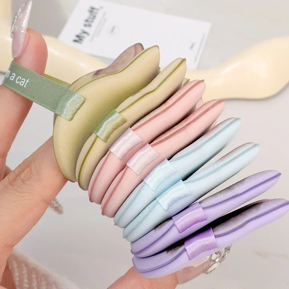 1-4 Stuks Kat Luchtkussen Poederdons Dubbelzijdig Nat Droog Gebruik Concealer Foundation Spons Kussens Vrouwen schoonheid Make-Up Rookwolken Gereedschap