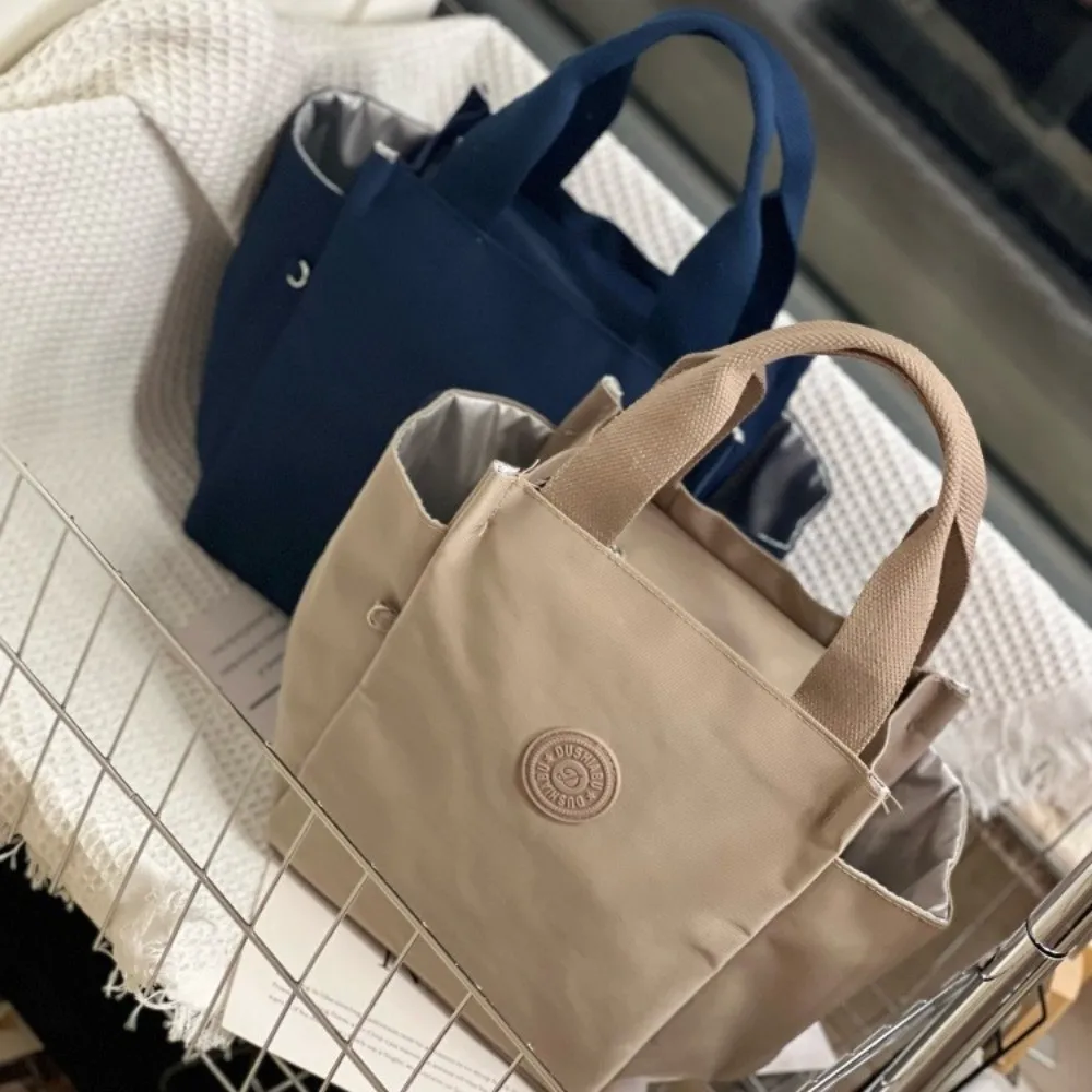 Leakproof Insulated Lunch Bag with Two Pockets Large Capacity Lunch Box Thickened Waterproof Cooler Lunch Bag School Work Picnic