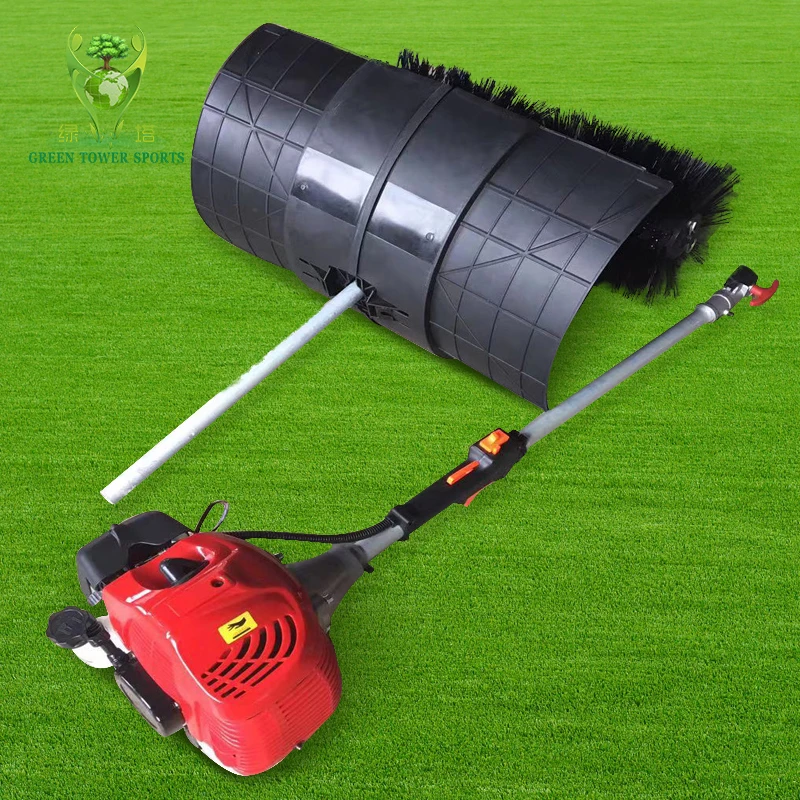 Portable Turf Brushing Cleaning Machine 1.7HP Power Broom Sand and Rubber Brushing Filling Brush for Artificial Grass