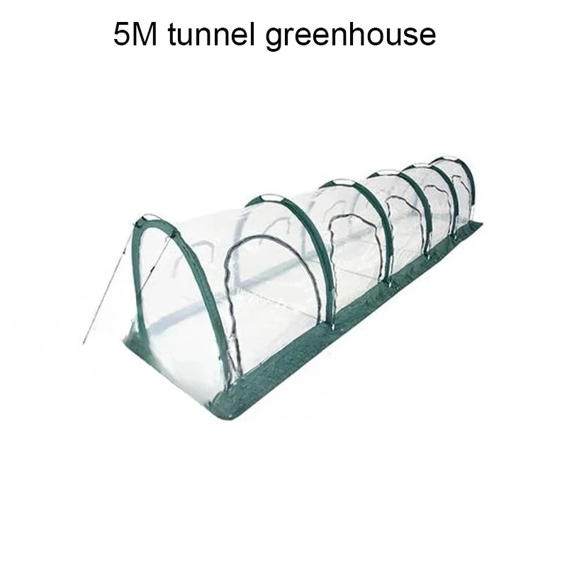 Portable Greenhouse Cover PE Garden Heat Preservation Tunnel Tent Plant Growth Tent With Roll-Up Zipper Door