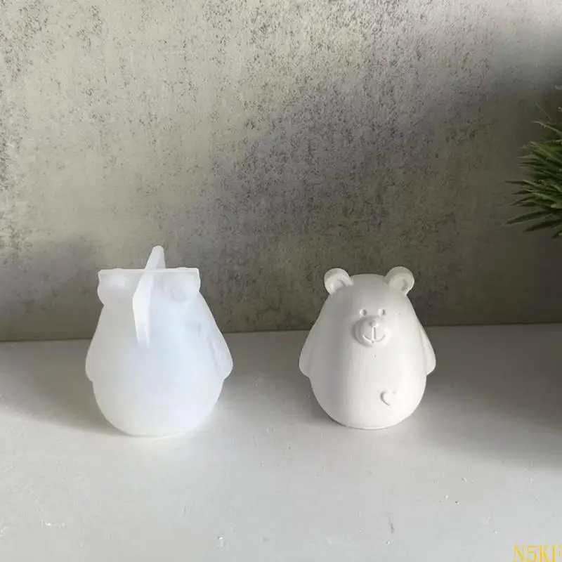 

N5KF Bear Ornaments Epoxy Mold Animal Theme Silicone Jewelry Molds Mould