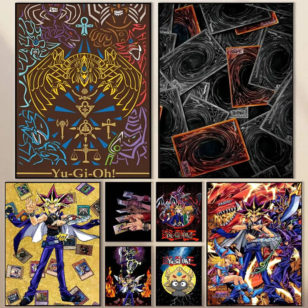 

Hot Anime y-Yu-G-Gi-o-0hs Poster Modern Waterproof HD Wall Art Decal Self-Adhesive Aesthetic Decor for Home Living Room Bedroom