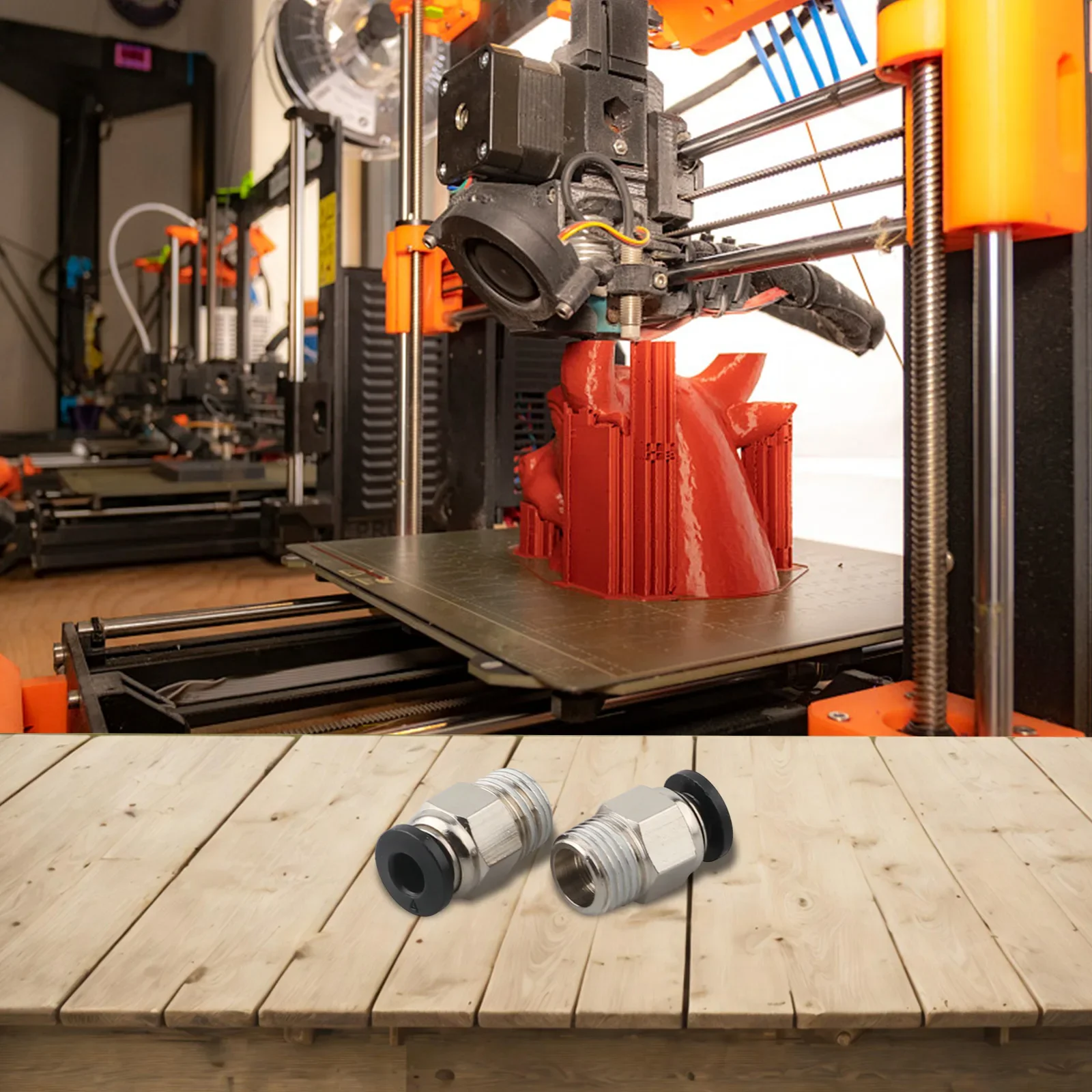 Straight Connector Pack Twenty Pieces Optimized to Fit Standard For M10 Thread Specifications in Printing Equipment