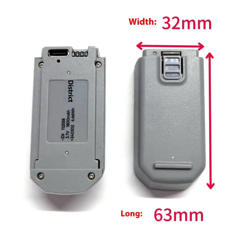 Batería de módulo de Dron de una pieza, 3,7 V, 1800mAh, accesorios DIY para Dron V66/i1 Pro/CZ06/GT3