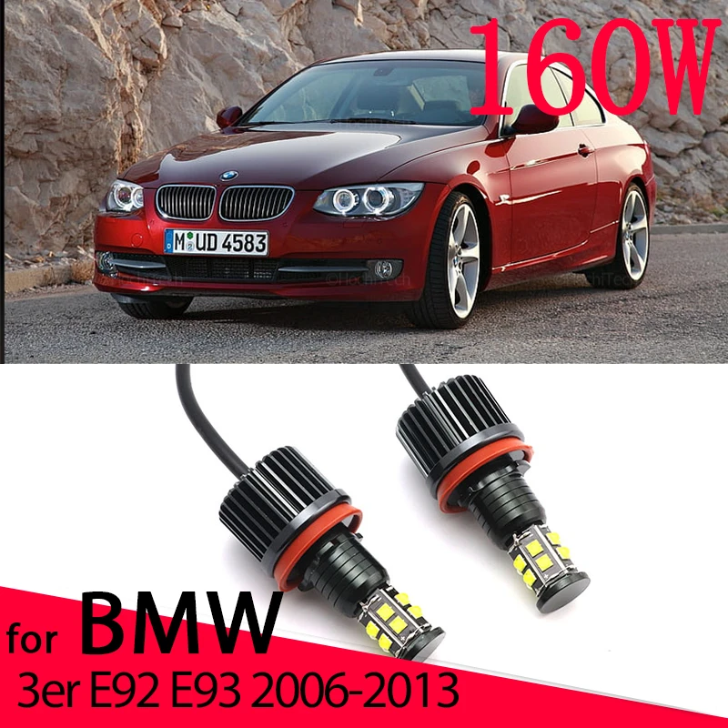 

Car Lamp Angel Eye DRL Bulb light White for BMW 3 Series E92 E93 2006-2013 Daytime light 160W/pair 6000K White DRL LED