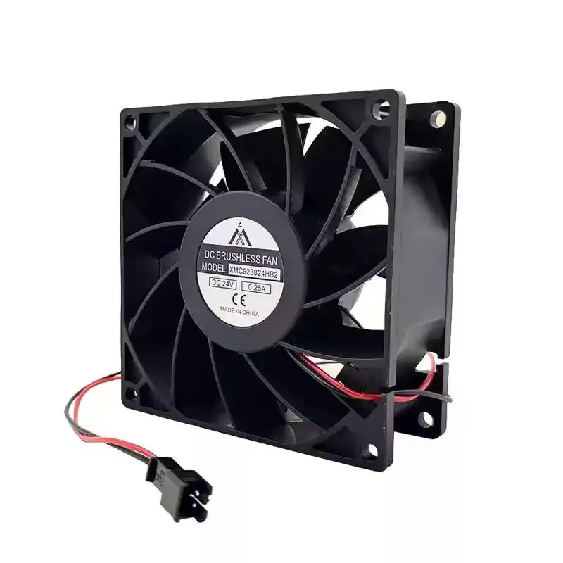Original For XMC923824HB2 24V 0.25A 9238 92mm 9cm 2Pin Dual Ball Bearing High Speed Static Pressure Inverter Chassis Cooling Fan