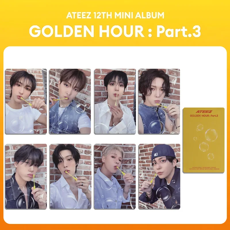 ATEEZ New Mini 12th Album GOLDEN HOUR : Part.3 SW Special Card Hongjoong Seonghwa Postcards Yunho Yeosang San Fans Gift Card