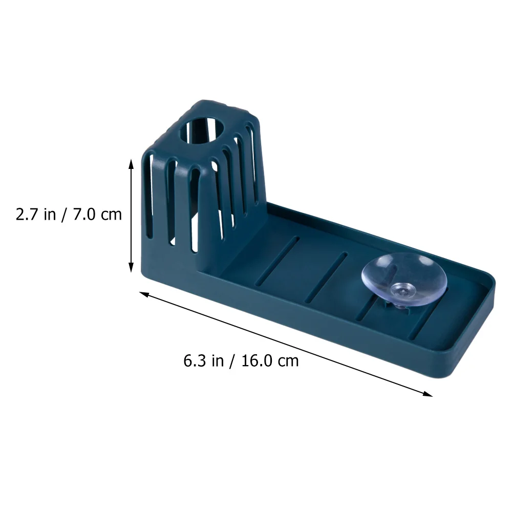 

3 Pcs Sponge Drainer Storage Shelves Sucker Rack Suction Soap Holder Kitchen Draining Shelf Bathroom Plastic
