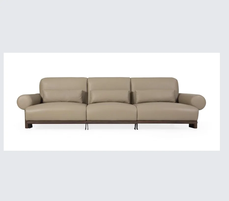 #Modern Solid Wood Convertible Sectional Sofa With Linen Upholstery For Apartment Living Room