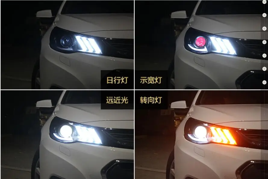 Car Styling for chevrolet Malibu Headlight 2016~2018/2012~2015 DRL Bi Xenon Lens HI LO Parking HID Fog Lamp Taillight LED