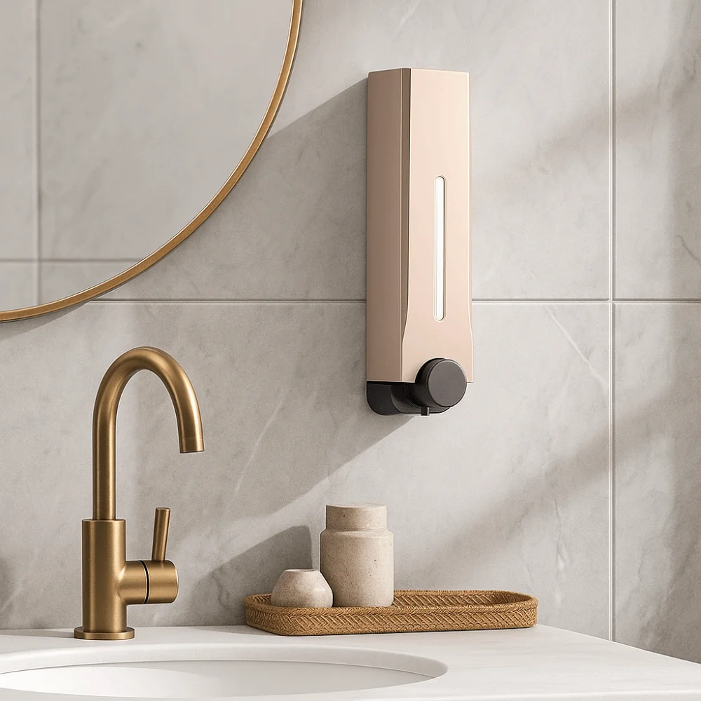 

Магнитный дозатор геля для душа, пластиковый бесконтактный держатель для дезинфицирующего средства для рук, влагостойкий, износостойкий, настенный диспенсер для отеля