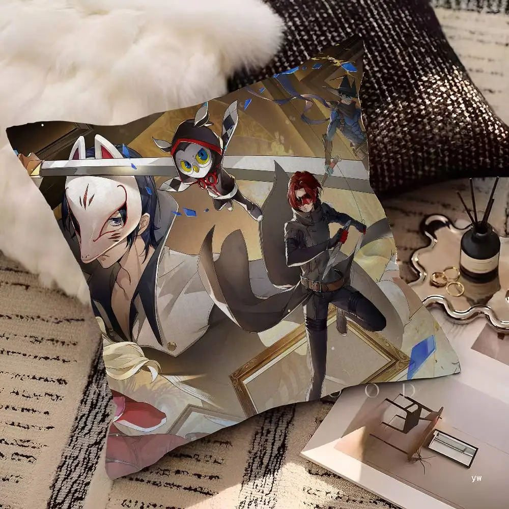 Hot Video P-Persona 5 Gaming Office Cushion Pillowcase Car Cushion Cover45X45CM Lumbar Pillowcase Sofa Pillowcover