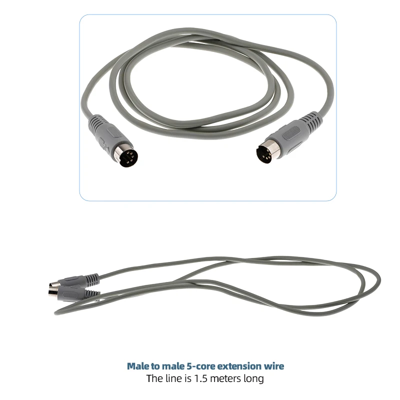 Extension cable 5P to 5P five core cable 1.5m round hole round head male to male cable mouse keyboard plus long cable