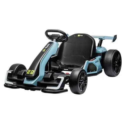 24V Kids Electric Go Kart Ride On Toy Vehicle Blue