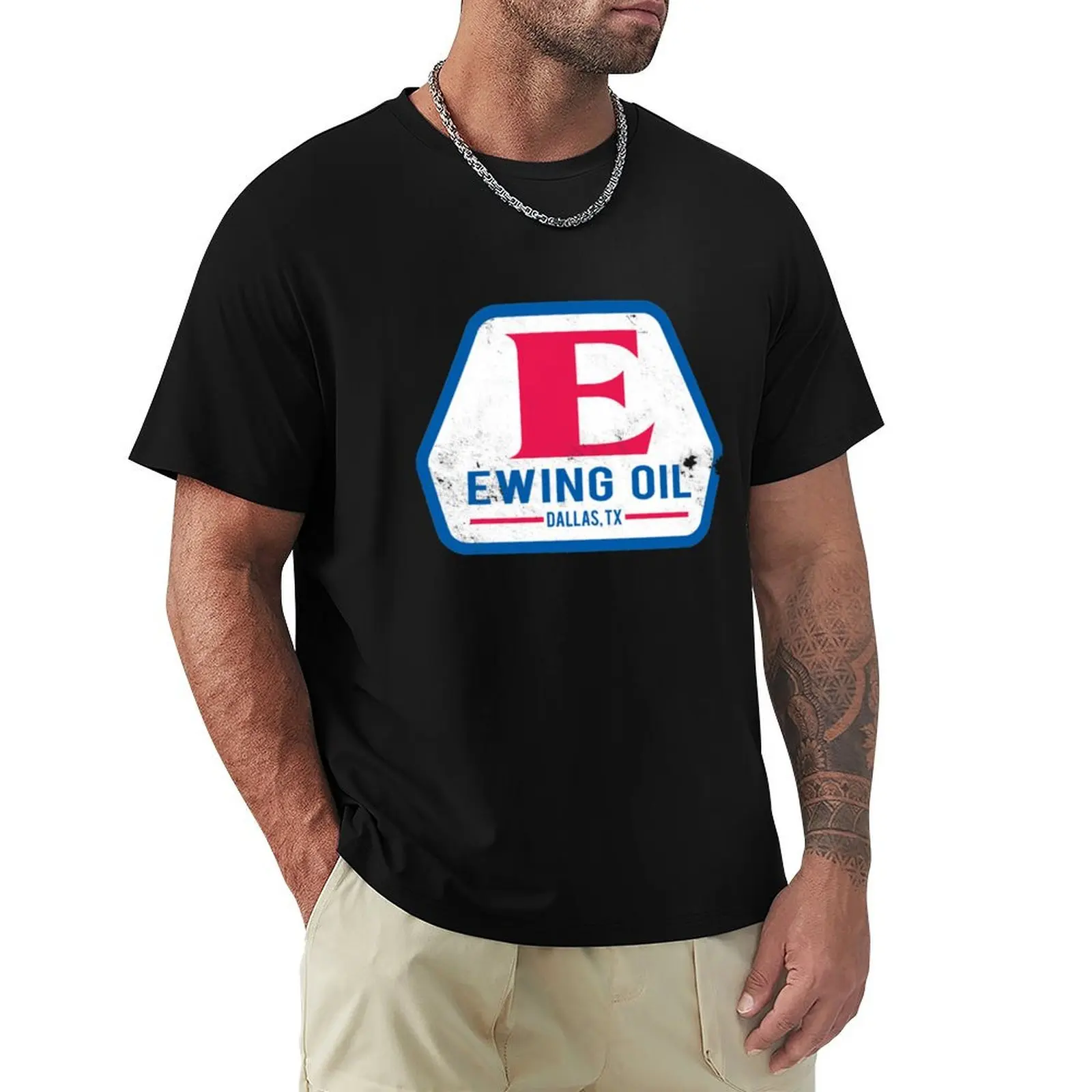 Ewing Oil, distressed shirt T-Shirt basketball graphic tees blacks hippie clothes vintage clothes mens t shirts pack