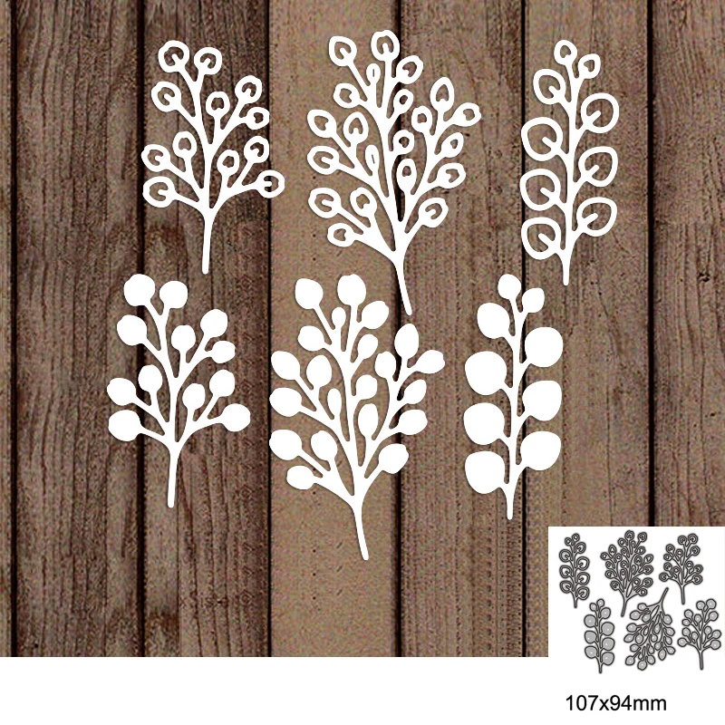 6Pcs Leaves Metal Cutting Dies For DIY Scrapbook Cutting Die Paper Cards Embossed Decorative Craft Die Cut New Arrival