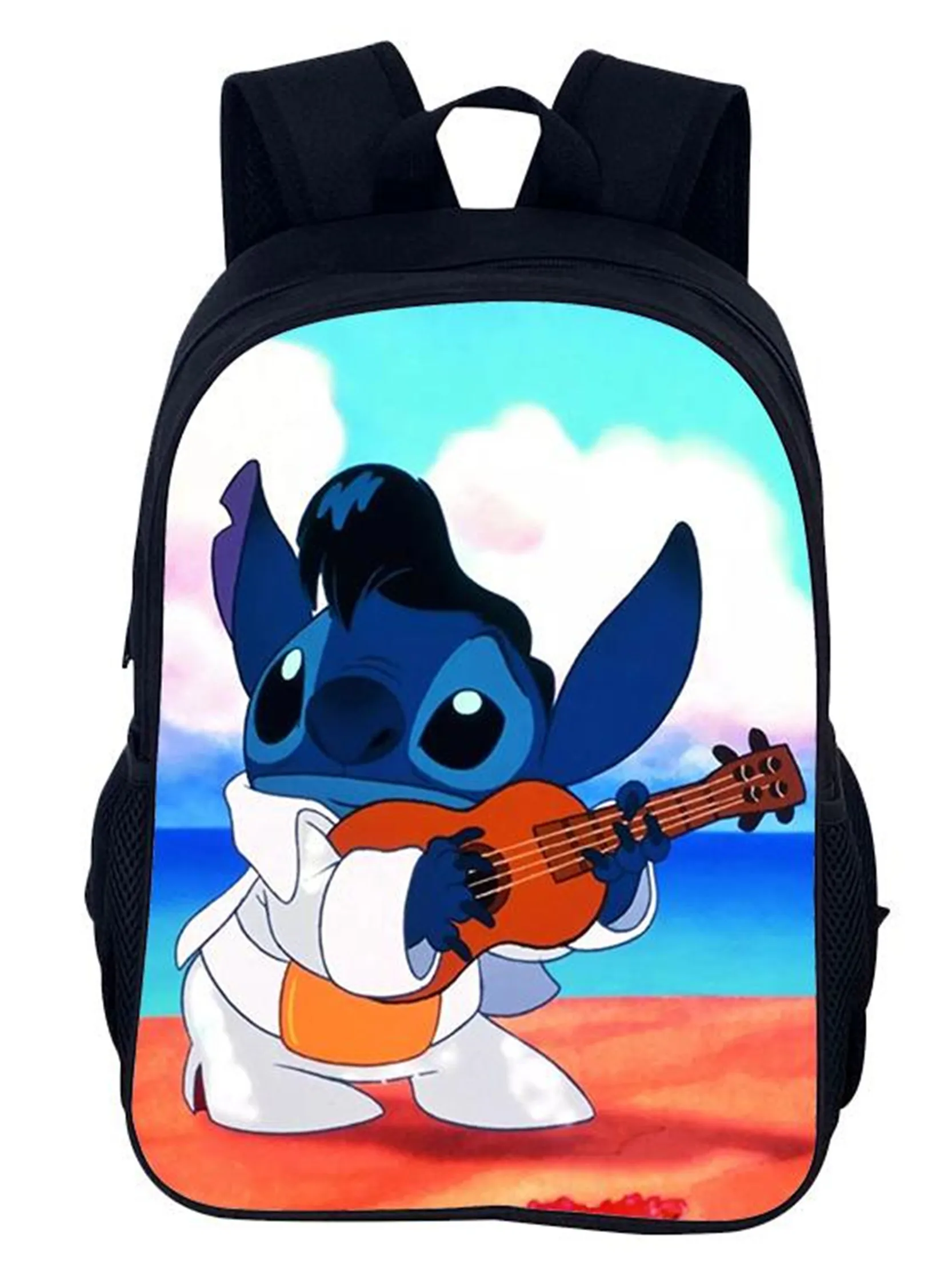 Lightweight Stitch Schoolbag Boy Girl Durable Travel Knapsack-Lightweight Cartoon Backpack for Students