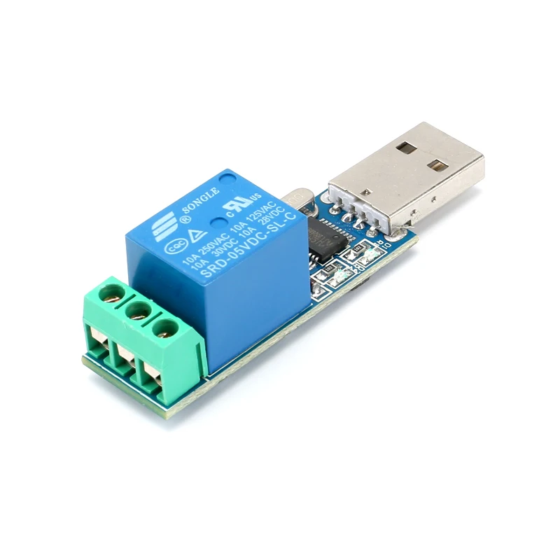 5Pcs/1pc LCUS-1 type USB Relay Module Electronic Converter PCB USB Intelligent Control Switch SRD-05VDC-SL-C 5V 10A Relay