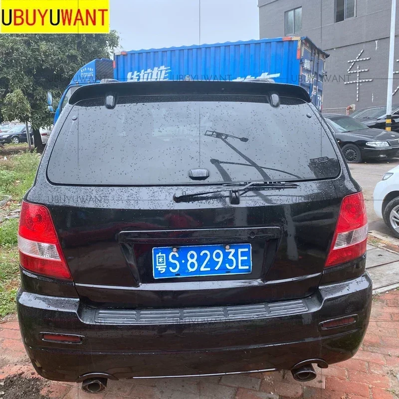 For Kia Sorento 2001 2002 2003 2004 2005 2006 Glossy Black Rear Trunk Lid Car Roof Spoiler Wings Car Tuning Accessories Part