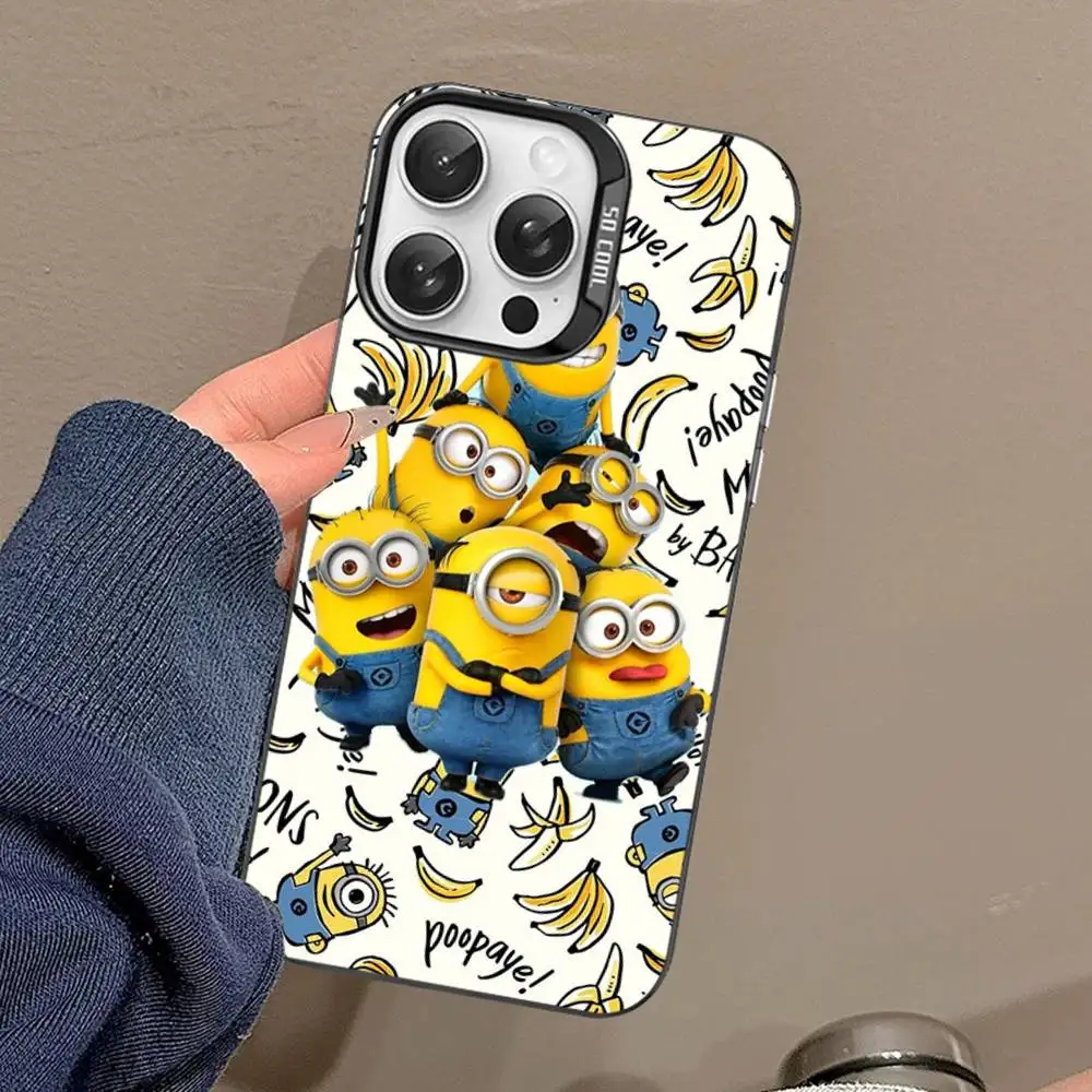 لطيف الكرتون M- التوابع جراب هاتف آيفون 17 16 15 14 13 12 11 برو ماكس ماتي للصدمات عودة مكافحة سقوط ماتي غطاء