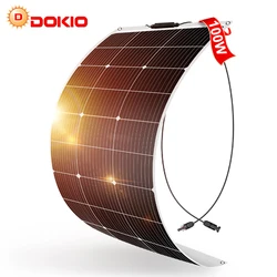 Dokio-Panel Solar monocristalino de 18V, 100W, Flexible, para coche/barco/hogar, carga Solar, 12V, impermeable, China