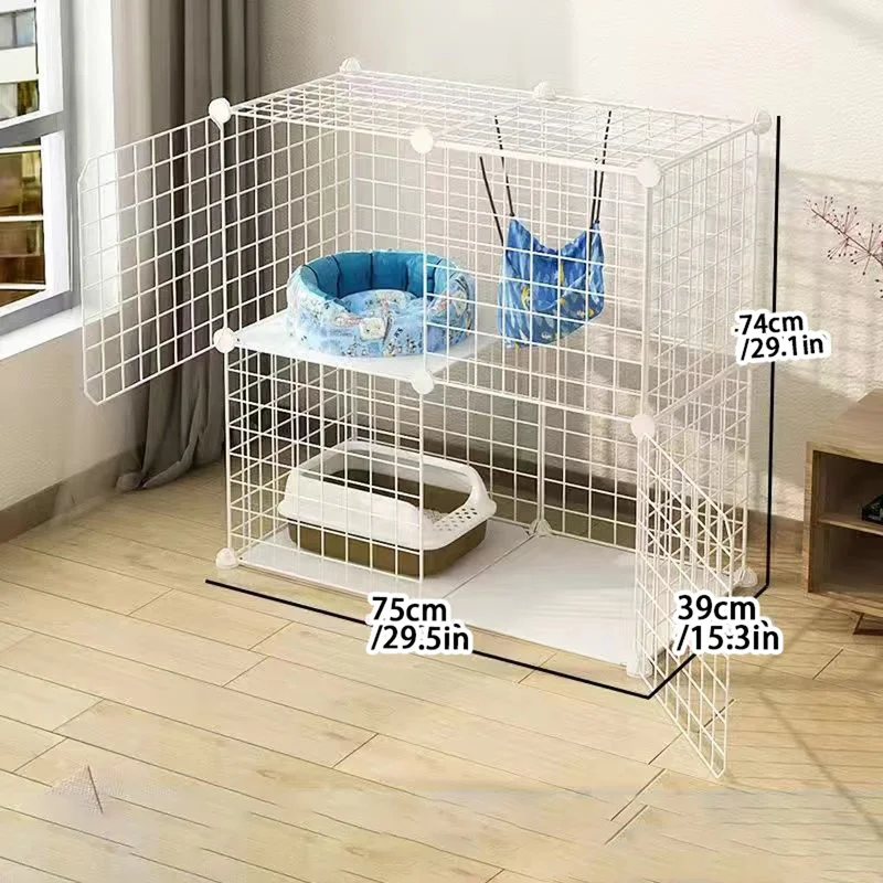 

Cat Cage Cat House Double-Layer Indoor Large Space Pet Supplies Kitten Cattery