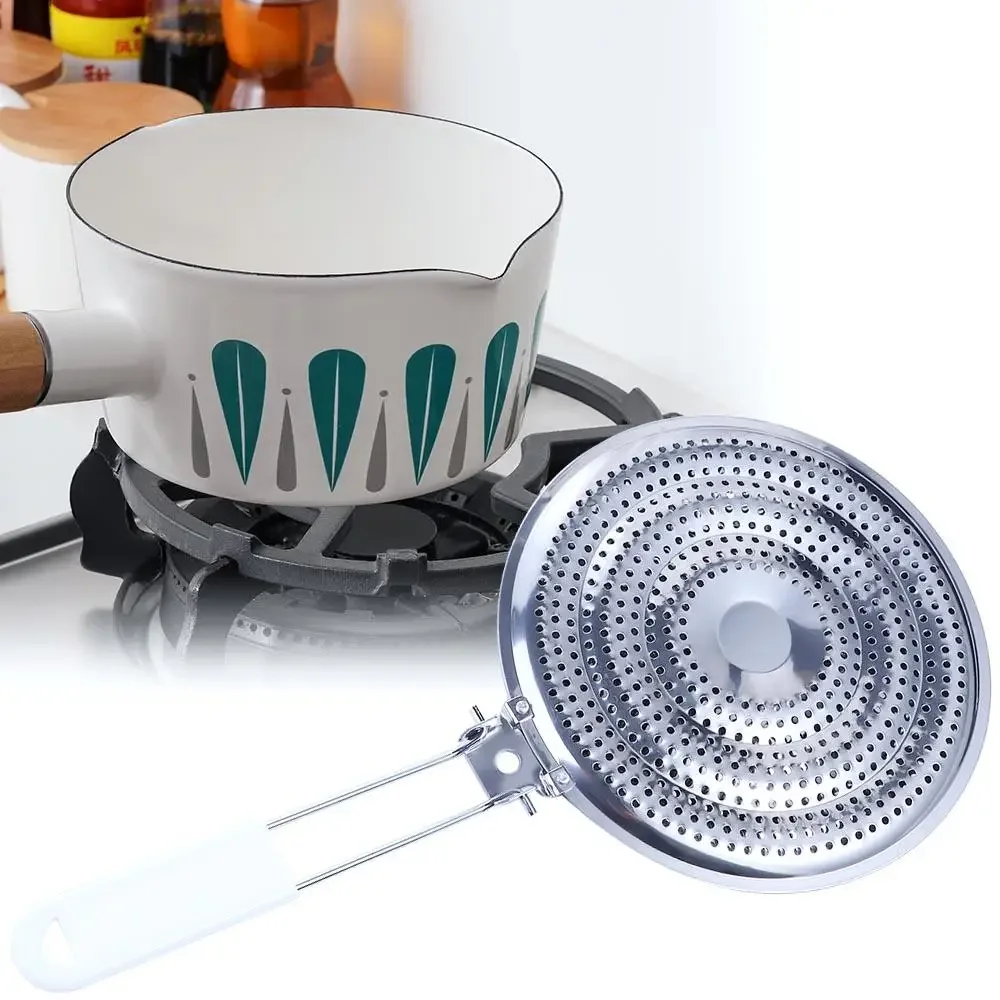 1pc Kitchen 8 inch Collapsible Stainless Steel Hanging Milk Reducer Simmer Plate Heat Diffuser Flame Guard