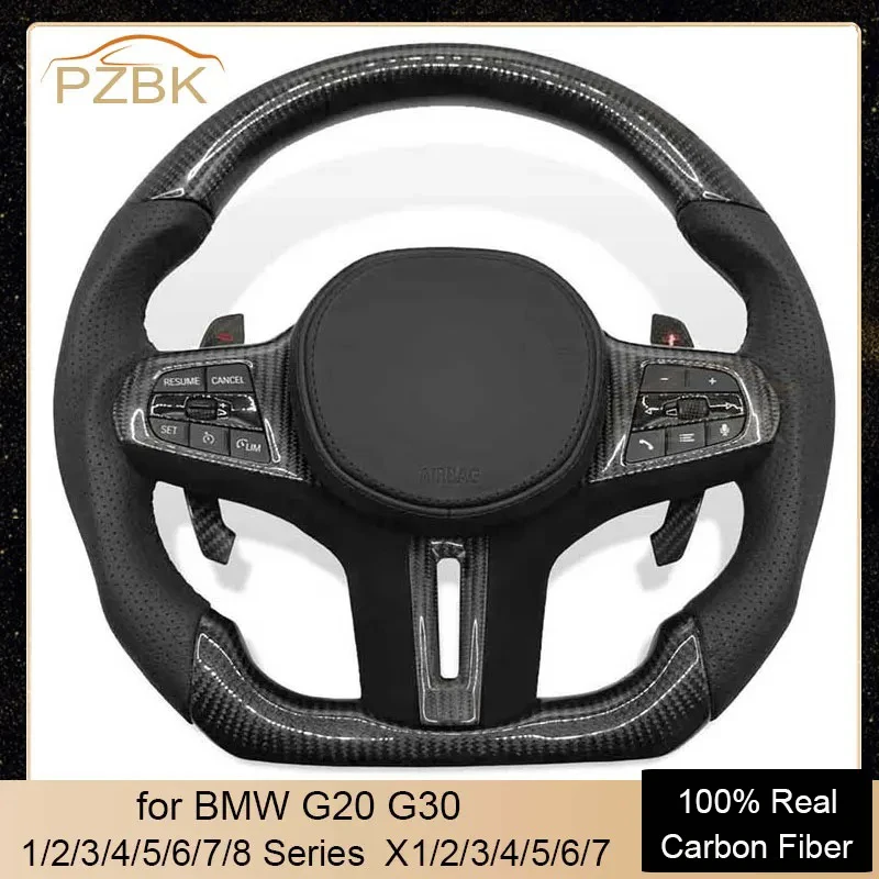 

Factory Carbon Fiber Car Steering Wheel for BMW G20 G30 1/2/3/4 Series X1 X2 2019-2023 5/6/7/8 Series X3 X4 X5 X6 X7 2018-2023