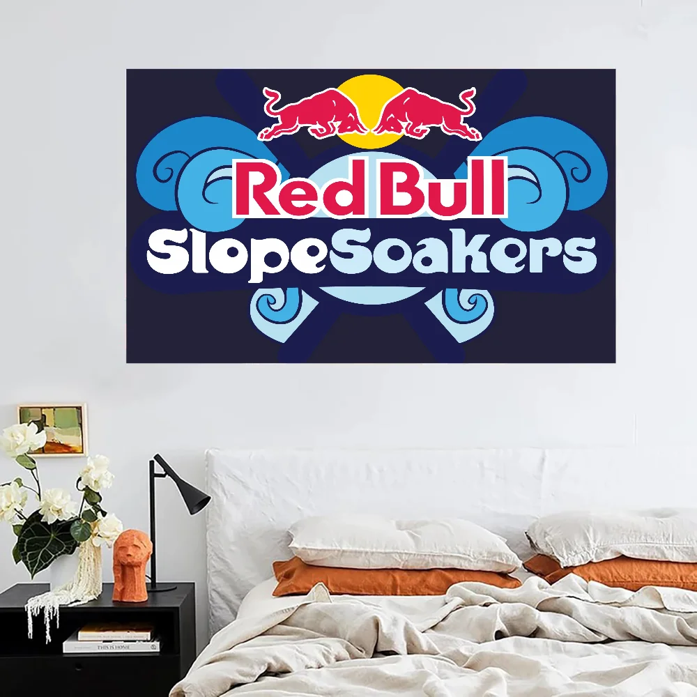 R-red Bull Logo Garage Flag to Hang Decorative Flags for Rooms Outdoor Decor Home Garden Flags and Banners Decorations Custom