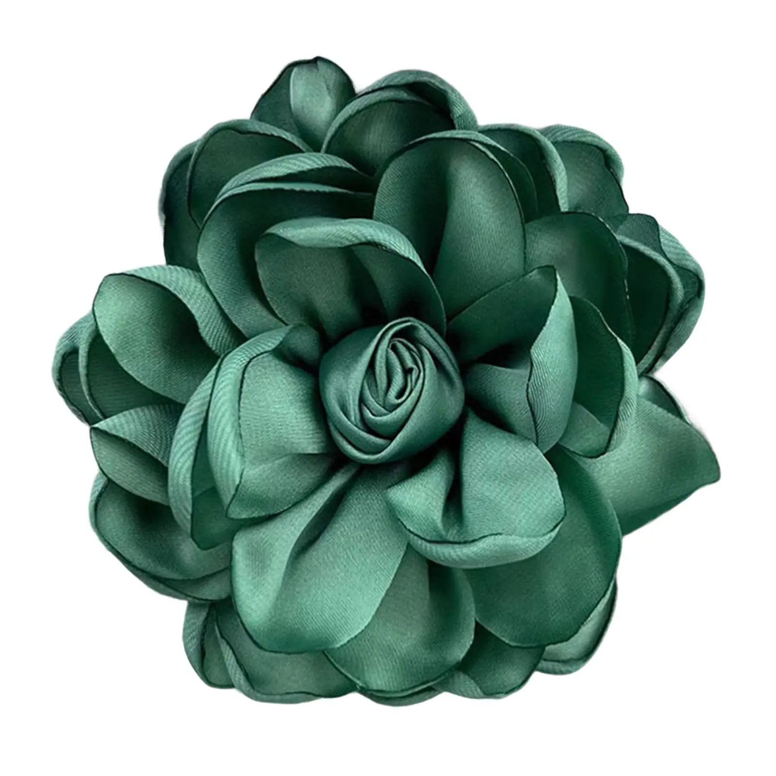 Large 10cm Floral Brooch Pin Handmade Satin Cloth Decorative Pin for Dress Suit Scarf