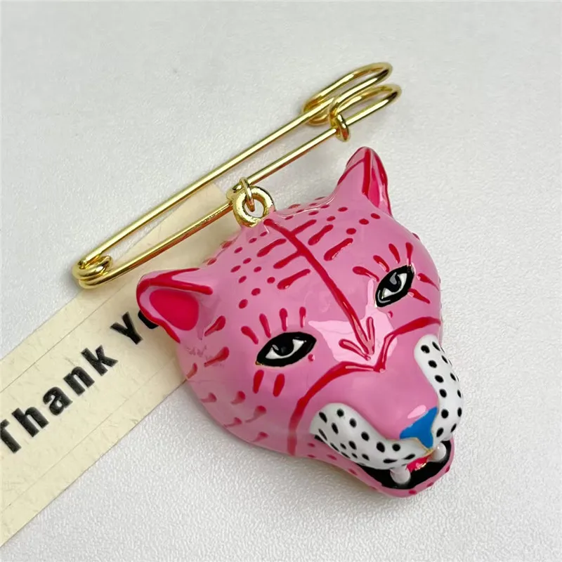 Elegant Enamel Tiger Brooch Pin for Women Stylish Western Style Suitable for Formal Wear Daily Commuting Suit And Coat Accessory view 2