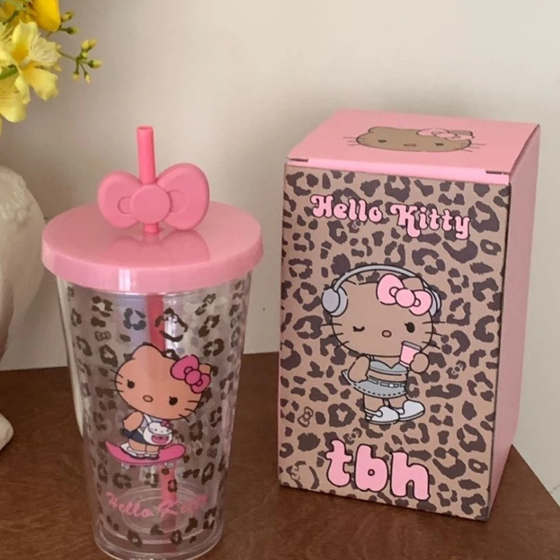 اليابانية هاواي سكيت القط كوب بقشة الكرتون Kawaii Y2K فنجان القهوة كوب ماء زخرفة الديكور هدية