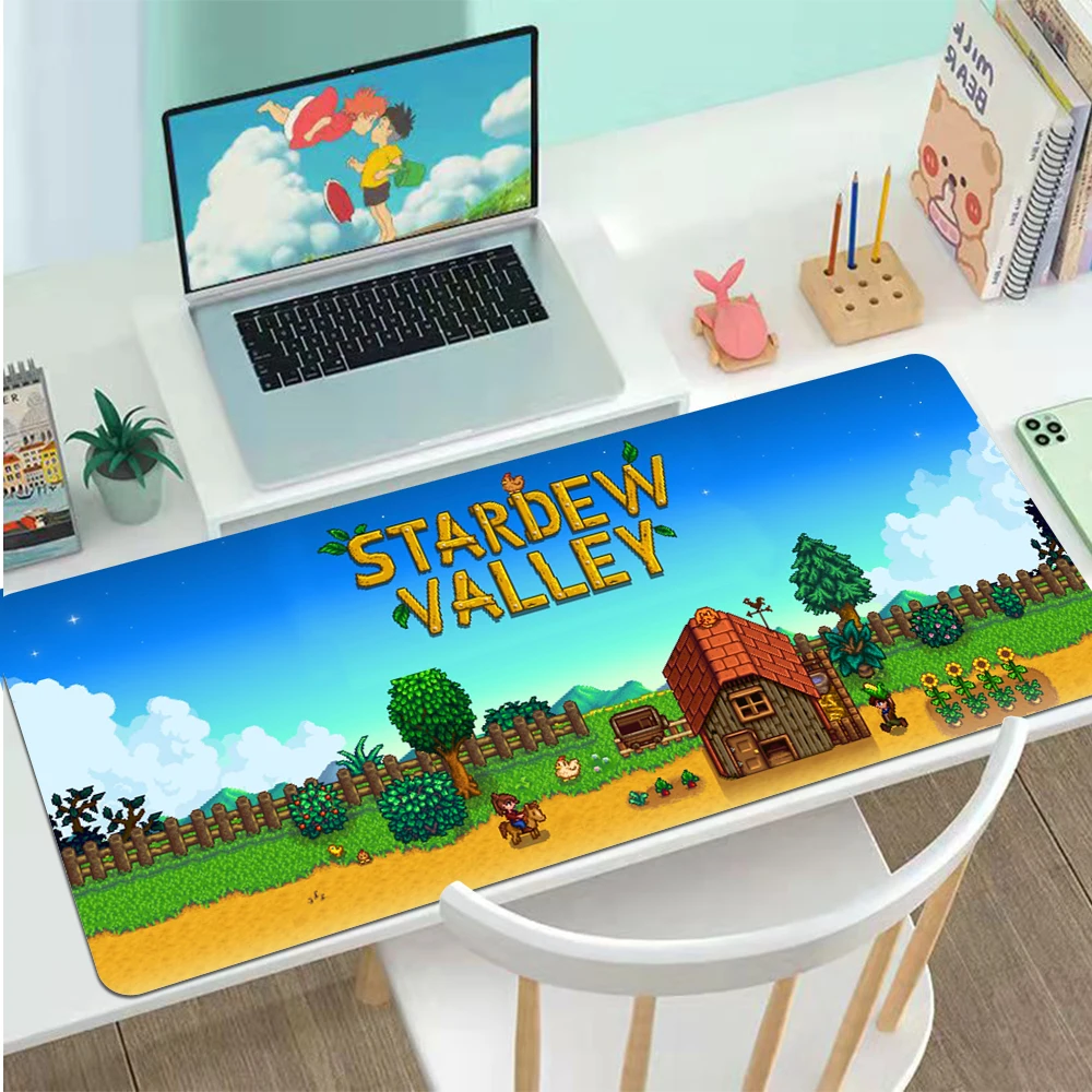 

Gaming Computer Accessories Carpet Mouse Pad Computer Table Gamer Desk Pad Stardew Valley Deskpad Genshin Impact Mousepad 90x40