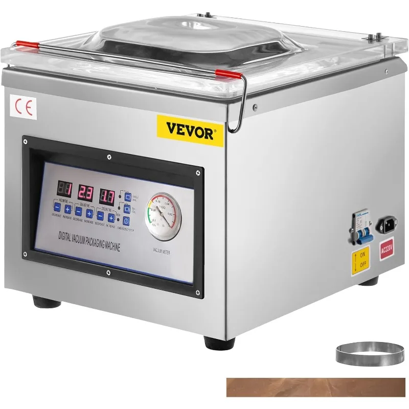 VEVOR Chamber Vacuum Sealer DZ-260C Kitchen Food Chamber Vacuum Sealer, 110V Packaging Machine Sealer for Food Saver